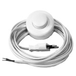 Cable con clavija e interruptor de pie para lámpara