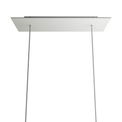 Soporte metálico blanco de 675 mm x 225 mm