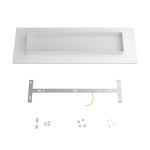 Soporte metálico blanco de 675 mm x 225 mm