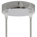 Rosetón metálico cromado 120 mm con dos salidas