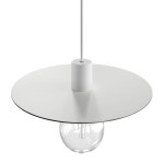 Pantalla plato blanca estilo industrial 200 mm x 40 mm