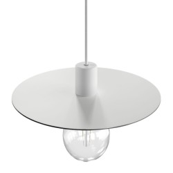 Pantalla plato blanca estilo industrial 200 mm x 40 mm