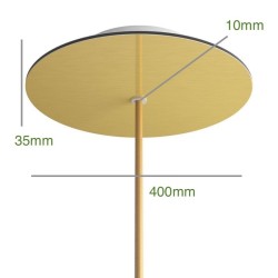 Rosetón de techo XXL 400 mm personalizable | Iluminable