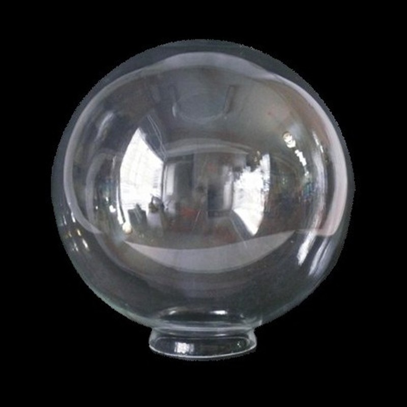 Globo de cristal transparente con cuello para lámparas | Fábrica Tu Lámpara