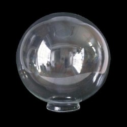 Globo de cristal transparente con cuello para lámparas | Fábrica Tu Lámpara
