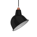 Pantalla industrial inclinada para colgante blanca 300mm x 250mm