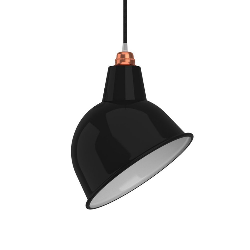 Pantalla industrial inclinada para colgante blanca 300mm x 250mm
