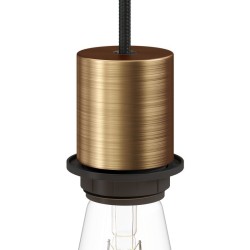 Kit portalámparas E27 de metal con embellecedor y arandela | Iluminable