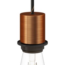 Kit portalámparas E27 de metal con embellecedor y arandela | Iluminable