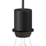 Kit portalámparas E27 de metal con embellecedor y arandela | Iluminable