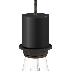 Kit portalámparas E27 de metal con embellecedor y arandela | Iluminable