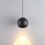 Pantalla industrial negra y dorada tipo bola 120mm