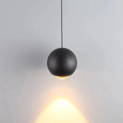 Pantalla industrial negra y dorada tipo bola 120mm