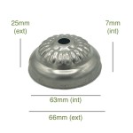Cubre decorativo de hierro bruto 63 mm x 7 mm