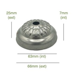 Cubre decorativo de hierro bruto 63 mm x 7 mm