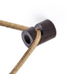 Soporte en V de madera para cable textil | Iluminable