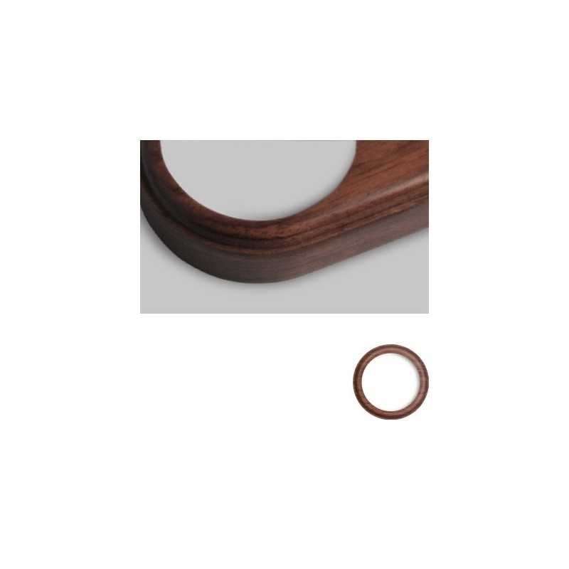 Marco individual madera oscura redondo modular | Iluminable