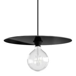 Pantalla metálica industrial negra tipo plato 300 mm