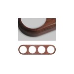 Marco cuádruple de madera oscura redondo modular