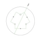 Rosetón redondo 200 mm con 3 salidas | FABRICA TU LÁMPARA