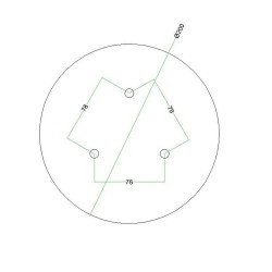 Rosetón redondo 200 mm con 3 salidas | FABRICA TU LÁMPARA