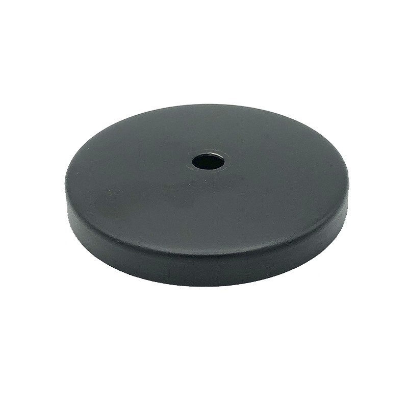 Cubierta metálica negra 108 mm diámetro x 5 mm