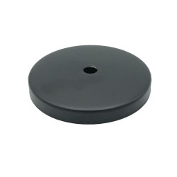 Cubierta metálica negra 108 mm diámetro x 5 mm