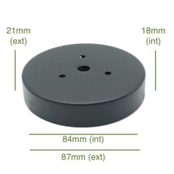 Portaglobos negro 84 mm x 18 mm para tornillos