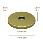 Tapa de latón para portaglobos 40 mm x 2 mm