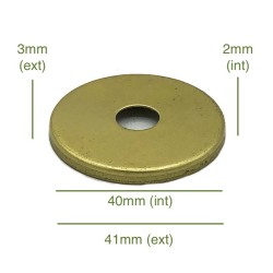 Tapa de latón para portaglobos 40 mm x 2 mm