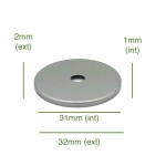 Tapa de hierro bruto para portaglobo 31 mm x 1 mm