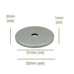 Tapa de hierro bruto para portaglobo 31 mm x 1 mm
