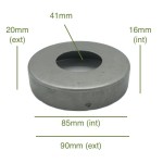 Portatulipas de hierro 85 mm x 16 mm con tornillos E27
