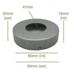 Portatulipas de hierro 85 mm x 16 mm con tornillos E27