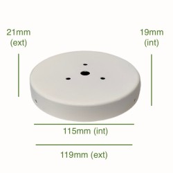 Portaglobos blanco 115 x 19 mm con tornillos