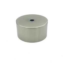 Tapa decorativa portaglobos de acero cepillado 78 mm x 38 mm