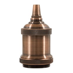 Kit portalámparas E27 retro metálico para pantalla 5 mm | Iluminable