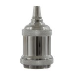 Kit portalámparas E27 retro metálico para pantalla 5 mm | Iluminable