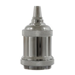 Kit portalámparas E27 retro metálico para pantalla 5 mm | Iluminable