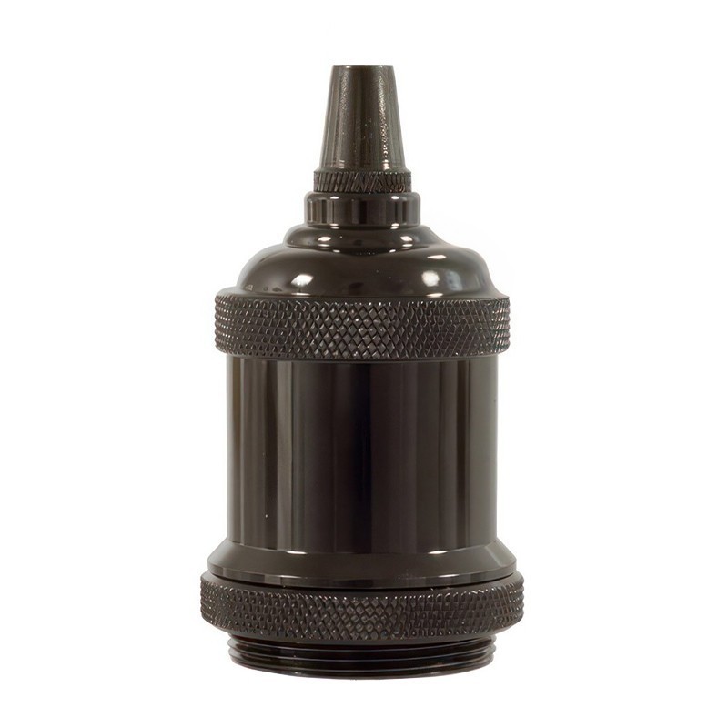 Kit portalámparas E27 retro metálico para pantalla 5 mm | Iluminable