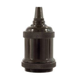 Kit portalámparas E27 retro metálico para pantalla 5 mm | Iluminable