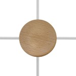 Rosetón de madera 88 mm x 30 mm con 4 salidas laterales
