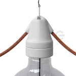 Portalámparas de porcelana rosca E27 blanco guirnalda doble ala