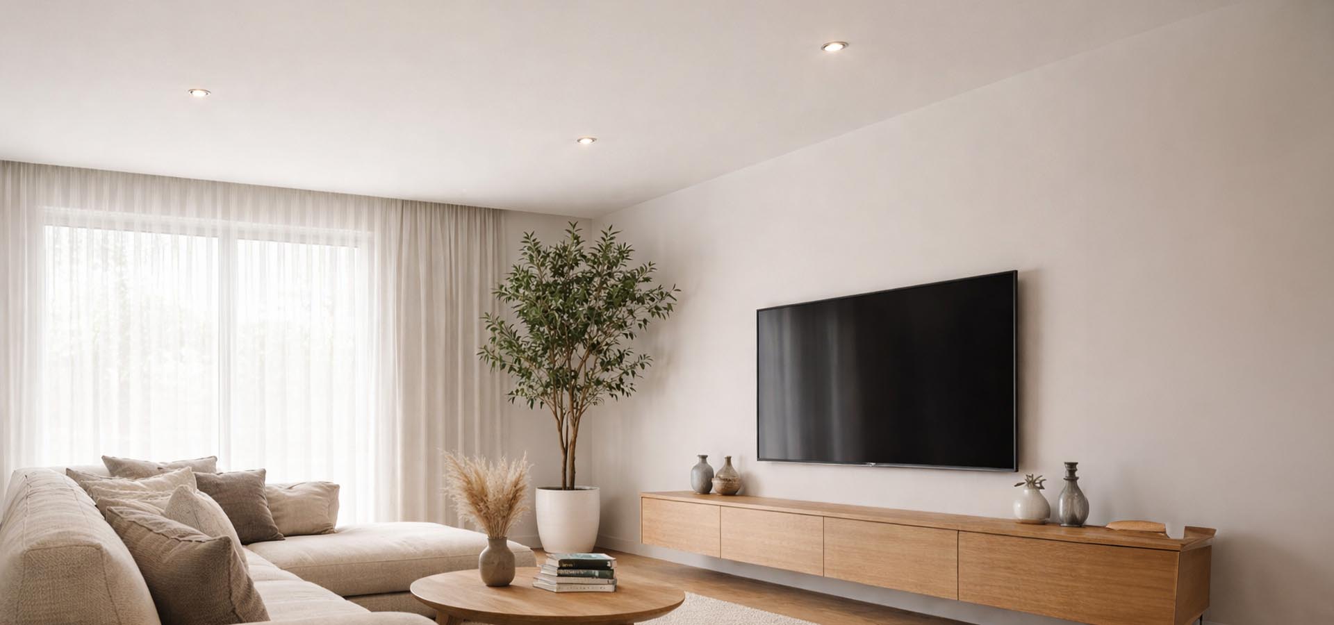 Focos de yeso invisibles: solución estética y funcional para techos falsos