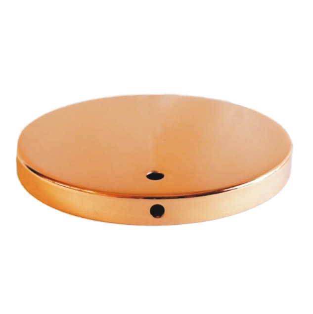Pie lámpara cobre orificio lateral 250mm diámetro