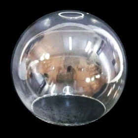 Bola cristal 350mm transparente y salida inferior 260mm