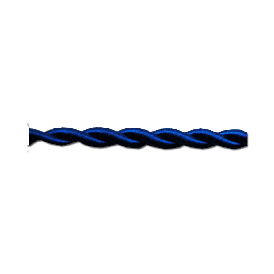 Cable trenzado seda azul 2 x 0,75
