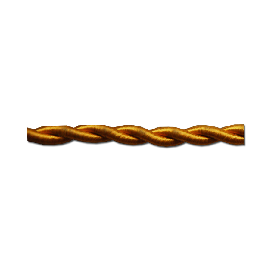 Cable trenzado seda dorado 2 x 0,75