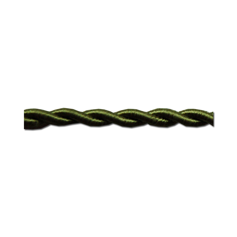 Cable trenzado seda verde 2 x 0,75