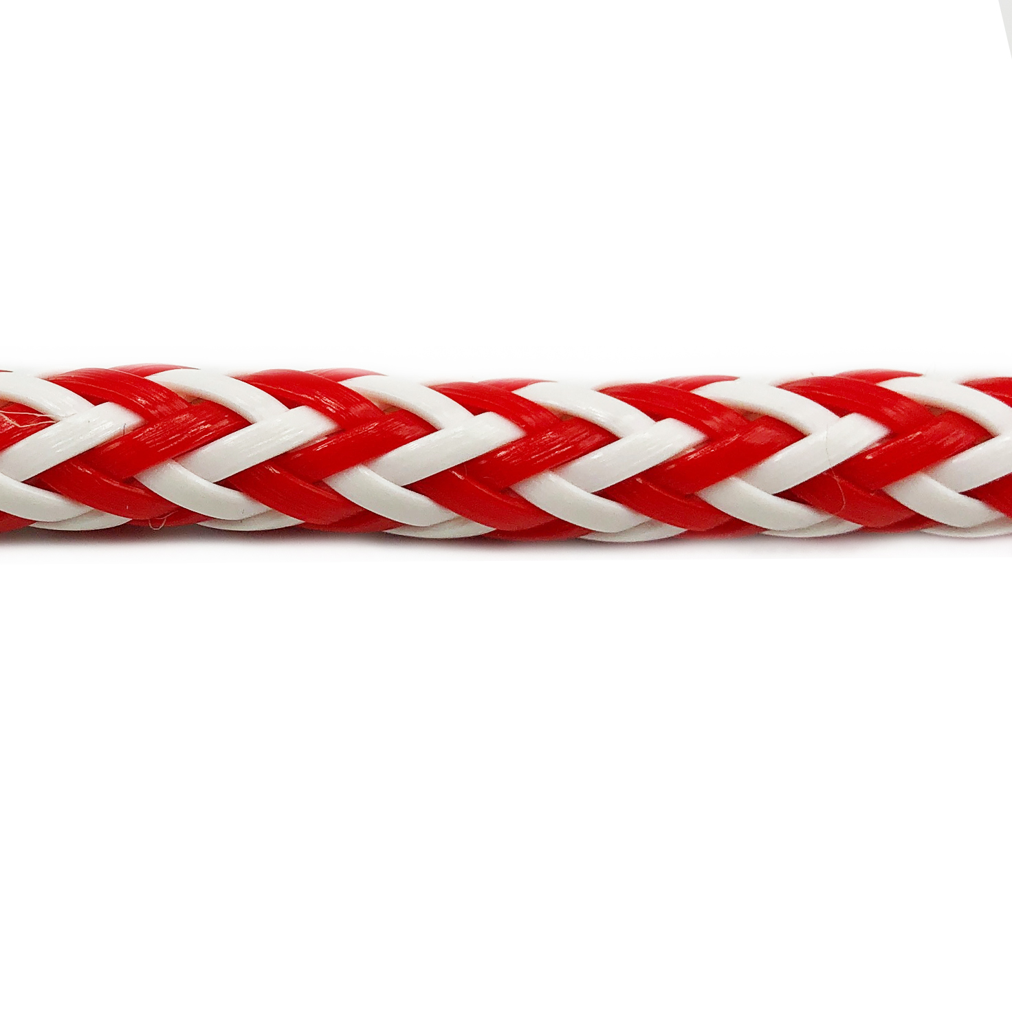 Cable plástico decorativo rojo blanco trenzado compact Scooby